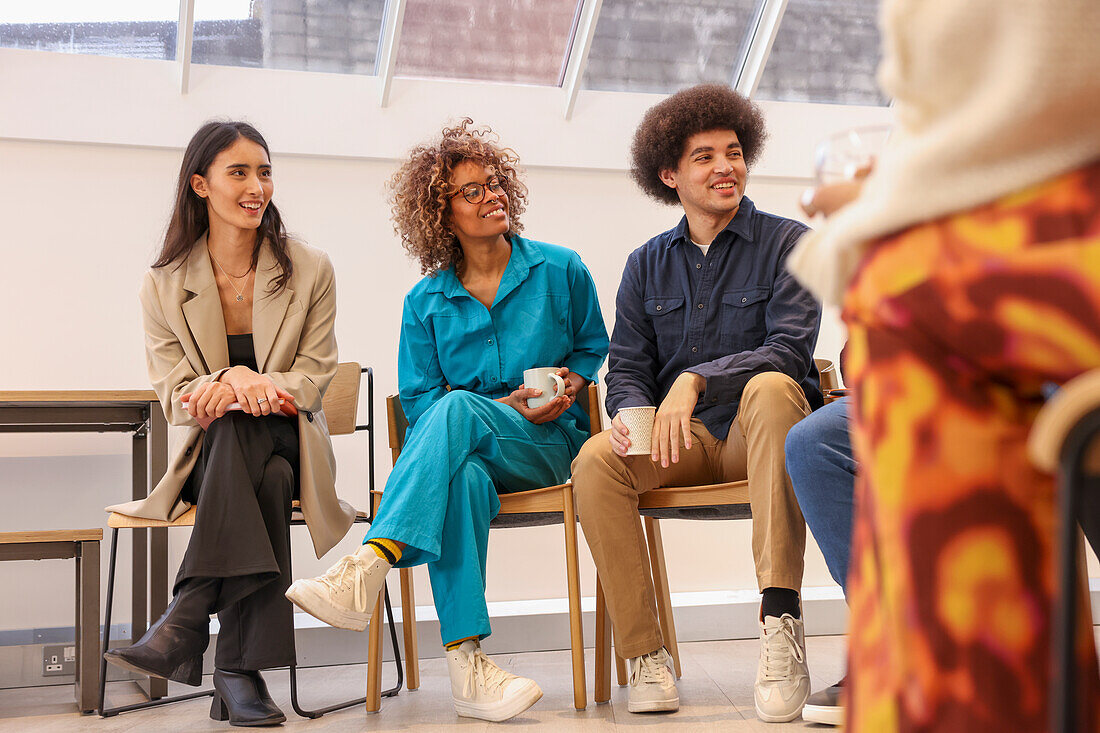 Company employees in team meeting