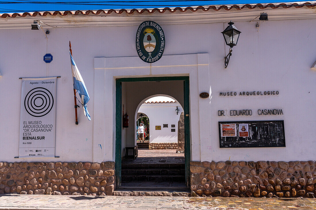 The Eduard Casanova Archeology Museum in a Spanish colonial building in Tilcara, Argentina.