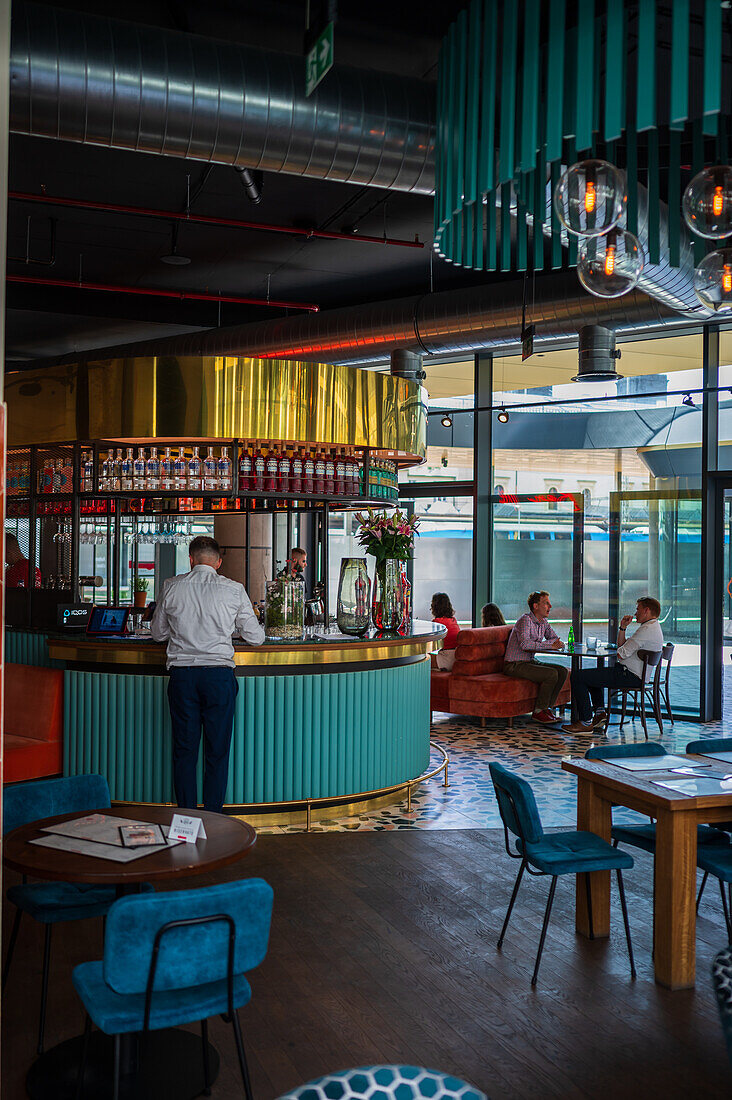 L´Osteria restaurant in Masarycka building by Zaha Hadid Architects in Prague