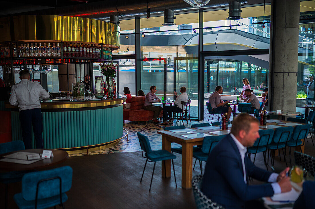 L´Osteria restaurant in Masarycka building by Zaha Hadid Architects in Prague