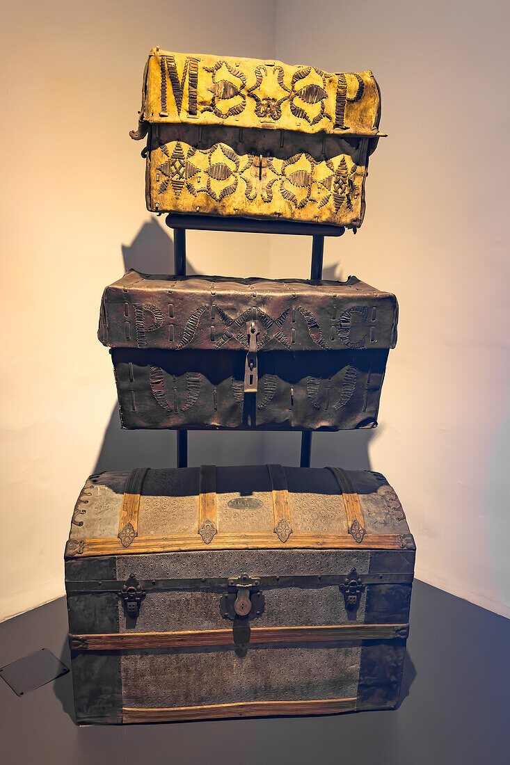 Trunks from the 1800s in the Juan Lavalle Historical Provincial Museum, San Salvador de Jujuy, Argentina.