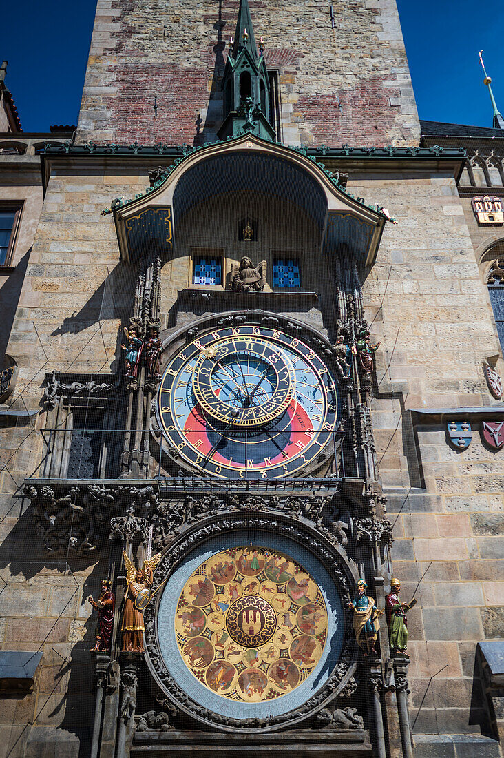 Astronomical Clock in Old Town Hall tower of Prague