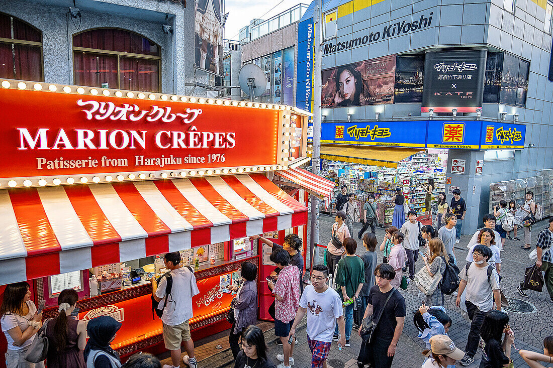 Street scene in Takeshita Dori.Tokyo city, Japan, Asia