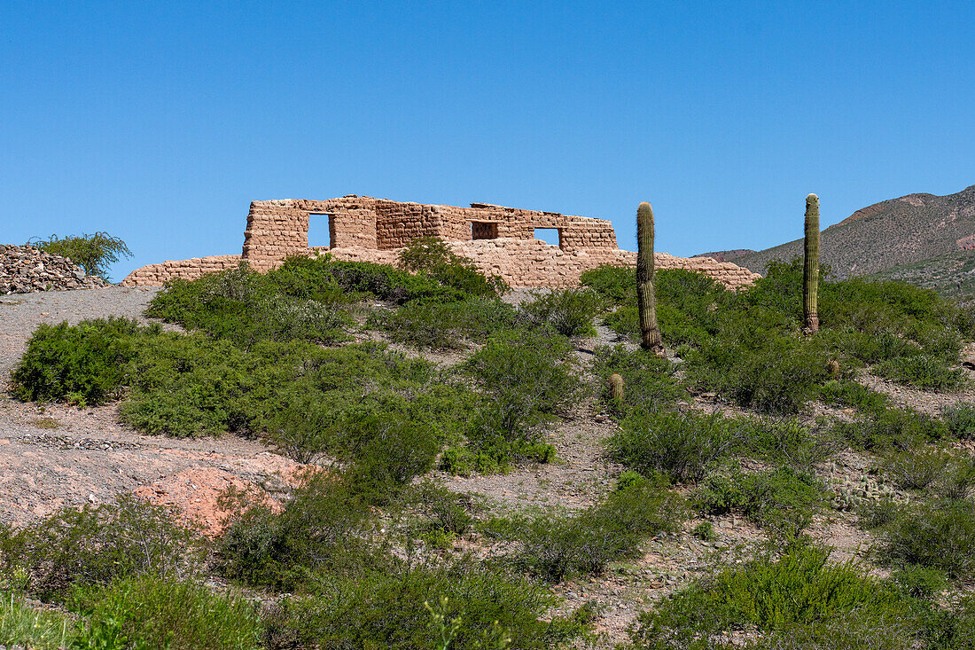 Adobe ruins at the Mirador de la Ventanita de los Valles Calchaquies between Cardones National Park & Payogasta, Argentina.