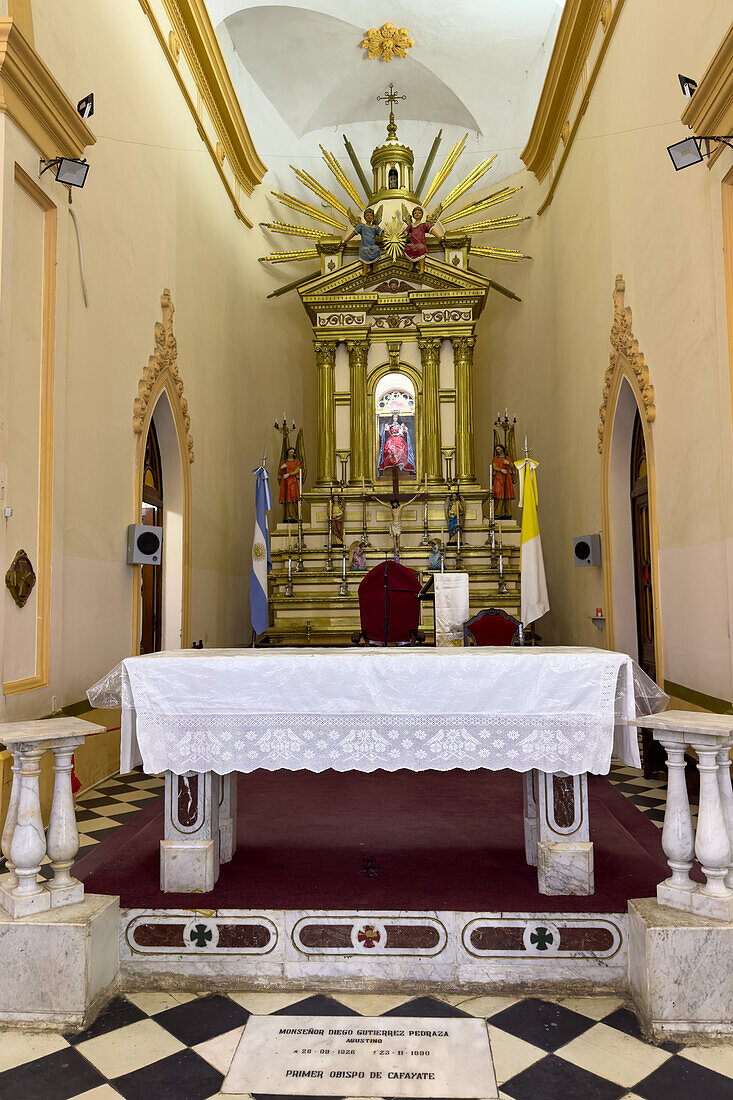 The Cathedral of Our Lady of the Rosary in Cafayate, Salta Province, Argentina.