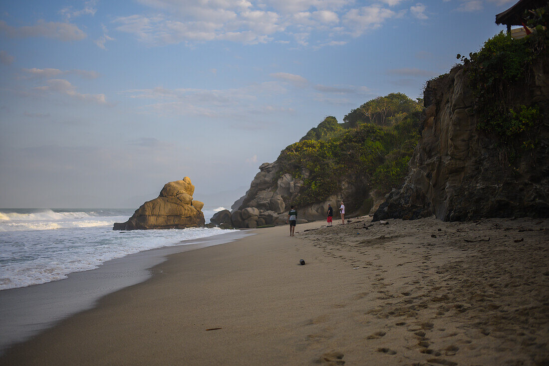 Strand vor der Finca Barlovento, Tayrona-Nationalpark, Kolumbien