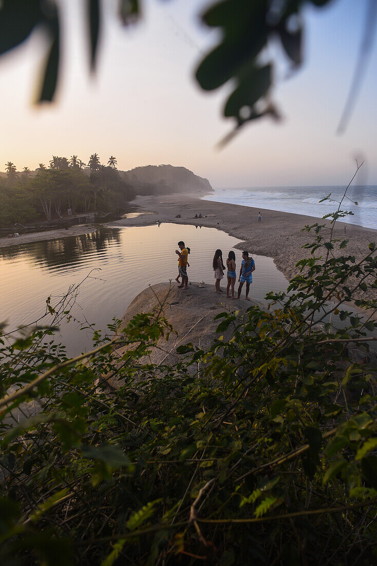 Mouth of the Piedras River and the Caribbean Sea.