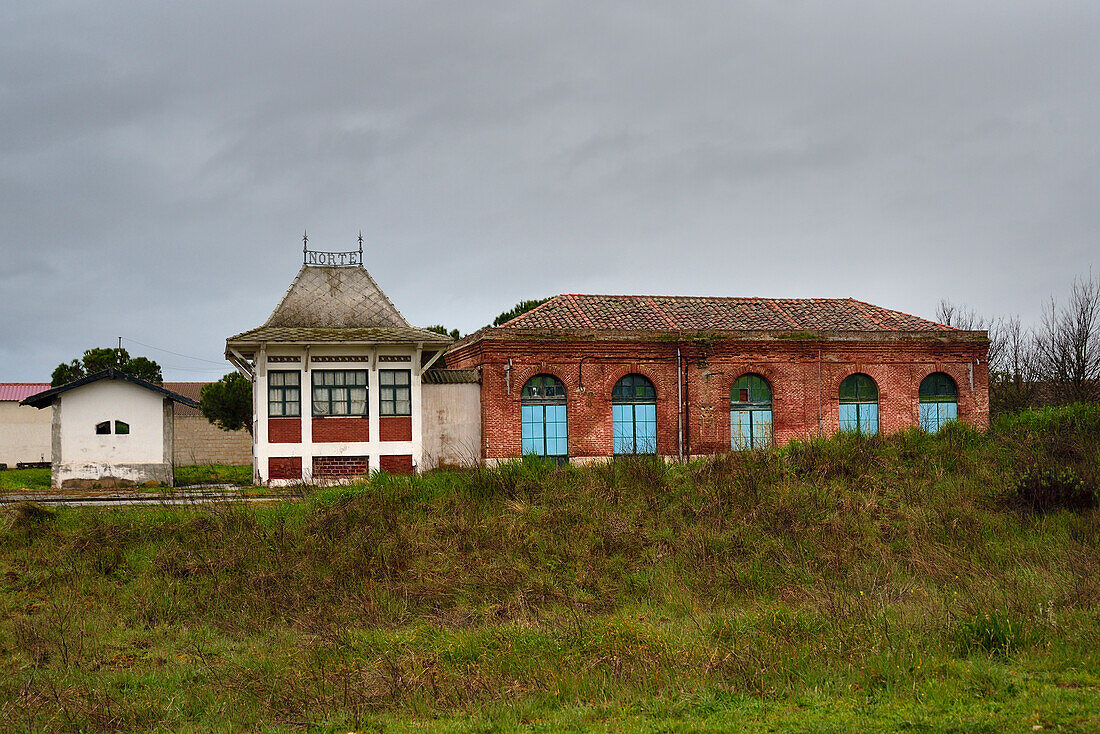 The abandoned Norte Railway Station in Ciruelos de Coca, province of Segovia.