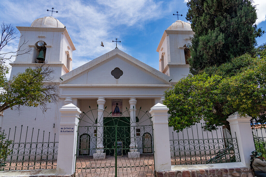 Die Kathedrale Unserer Lieben Frau von Candelaria in Humahuaca im Humahuaca-Tal oder Quebrada de Humahuaca, Argentinien