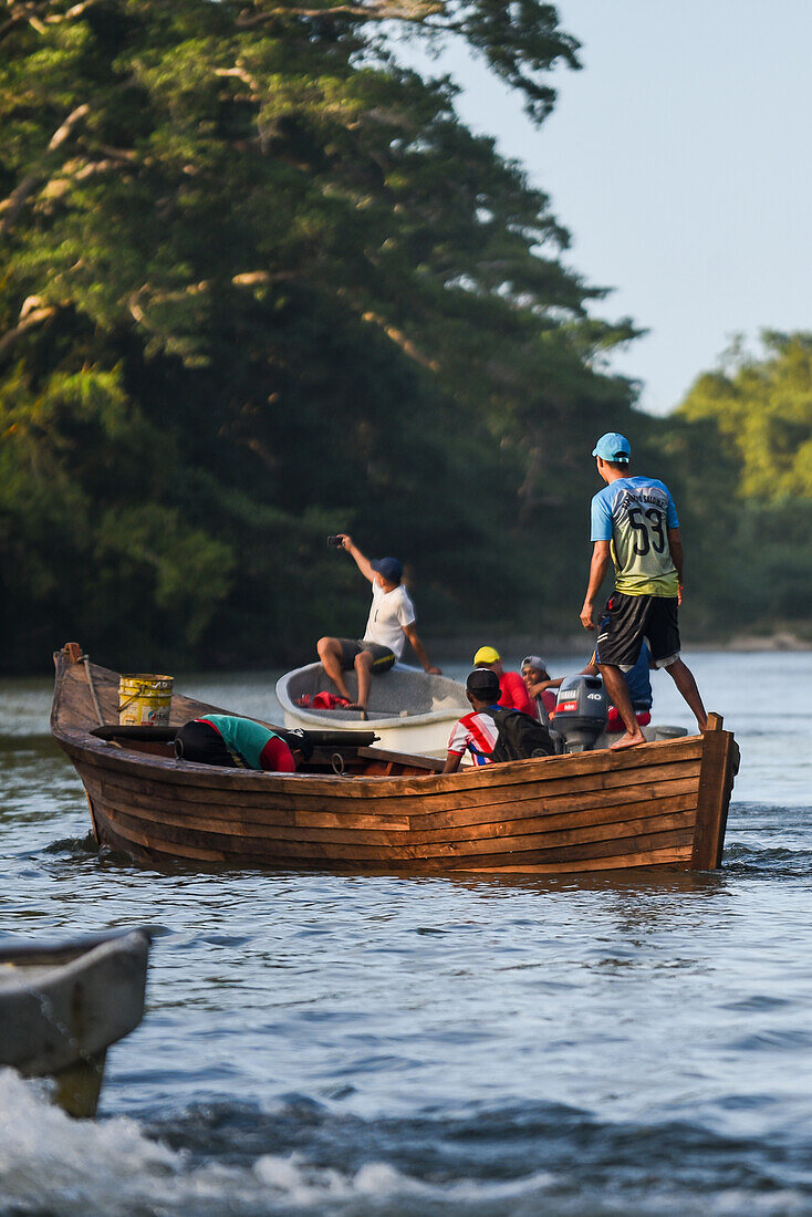 Boat tours in Don Diego River, Santa Marta, Colombia