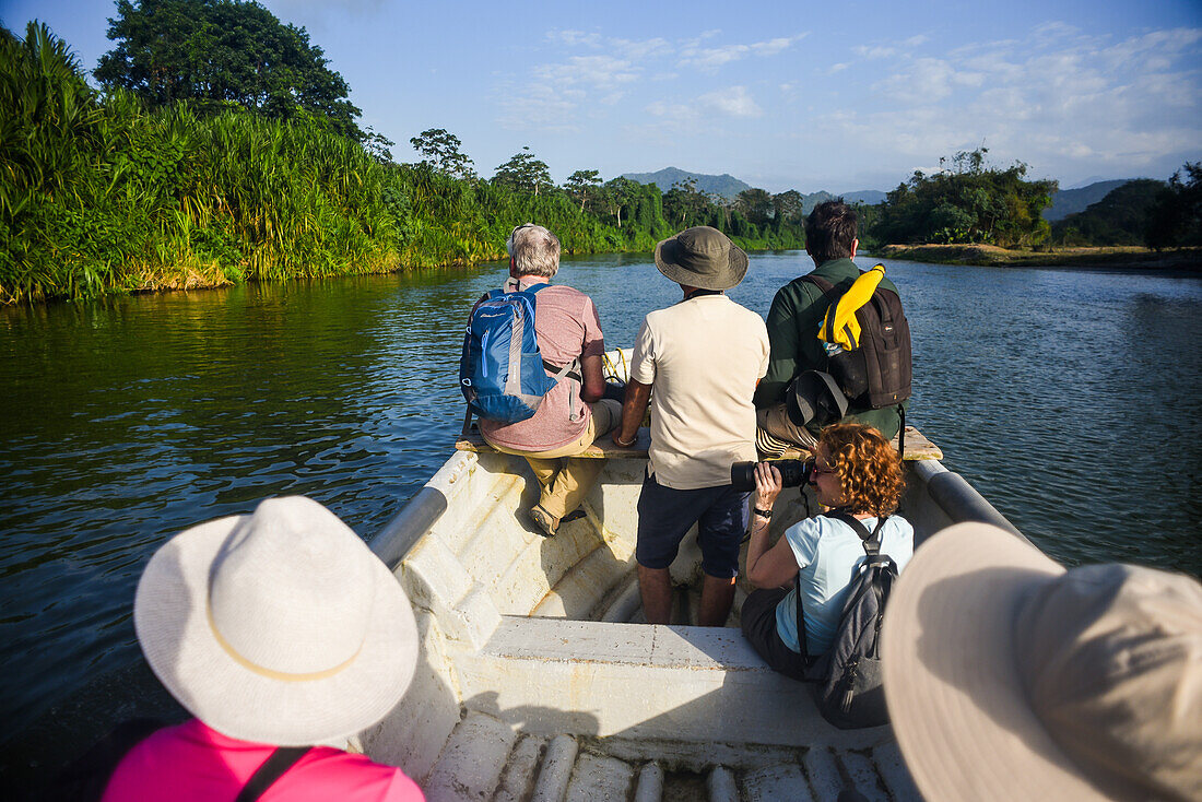 Birdwatching boat tour with Colombia Photo Expeditions on Don Diego River, Santa Marta, Colombia