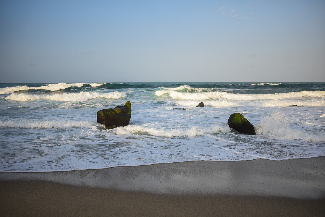 Beach in front of Finca Barlovento, Tayrona National Park, Colombia