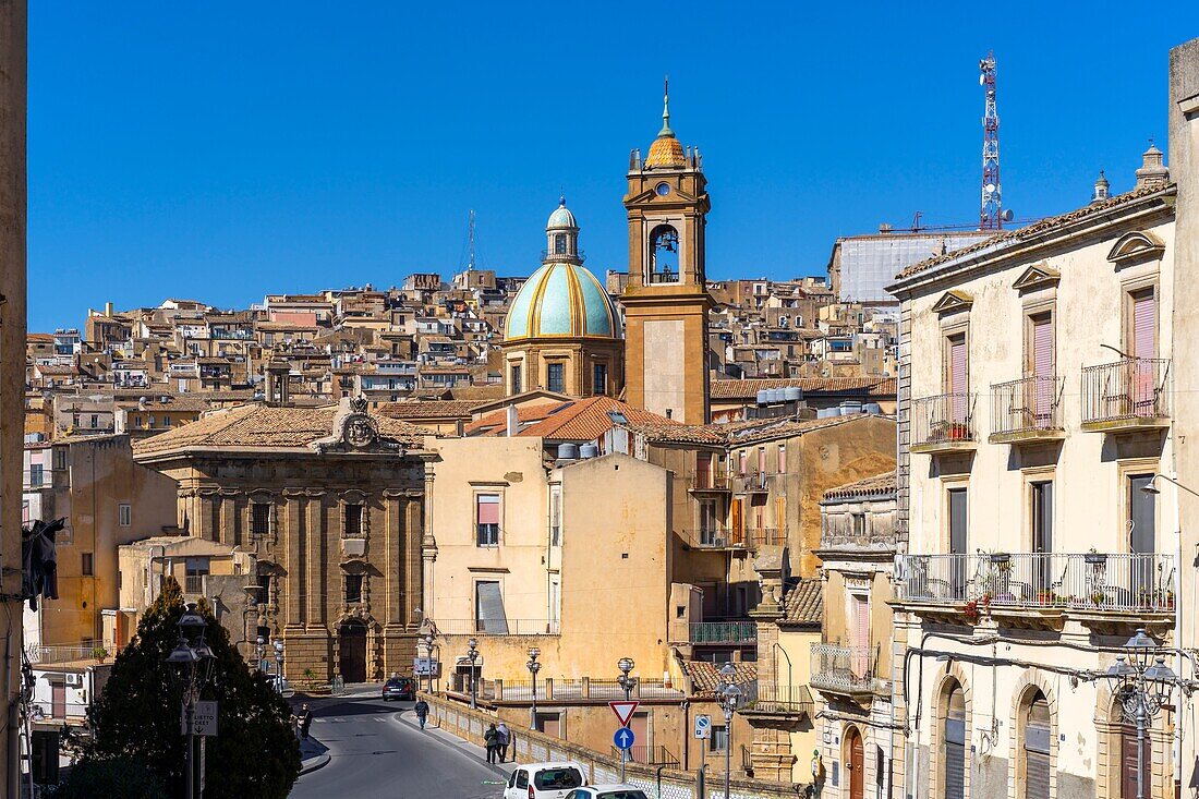 St. Francis Bridge, Caltagirone, Val di Noto, UNESCO World Heritage Site, Catania, Sicily, Italy, Mediterranean, Europe