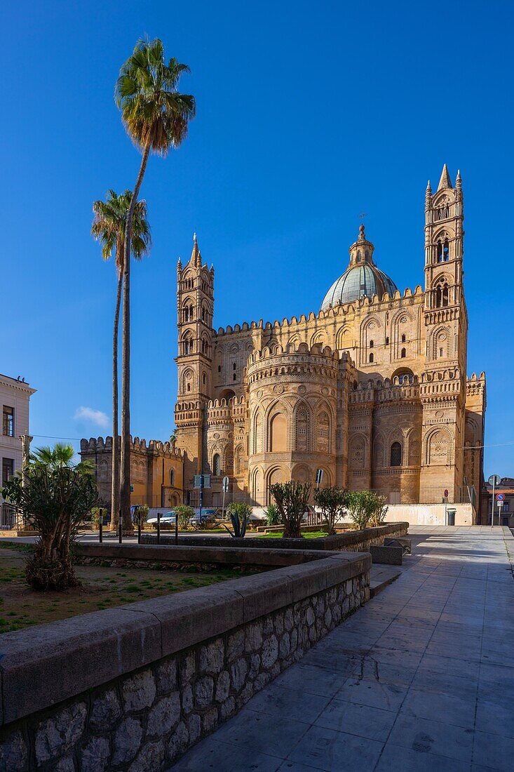 Primatial Metropolitan Cathedral Basilica of the Holy Virgin Mary of the Assumption (Cathedral of Palermo), UNESCO World Heritage Site, Palermo, Sicily, Italy, Mediterranean, Europe