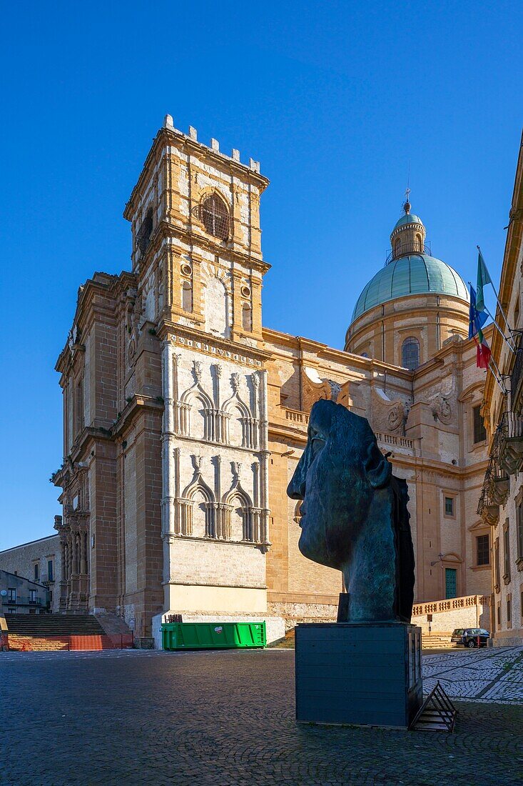 Cathedral of Our Lady of Victories (Cattedrale di Maria Santissima delle Vittorie), Piazza Armerina, Enna, Sicily, Italy, Mediterranean, Europe