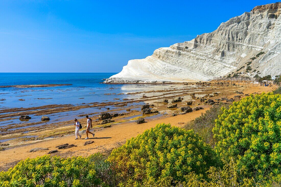 Scala dei Turchi, Realmonte, Agrigento, Sizilien, Italien, Mittelmeer, Europa