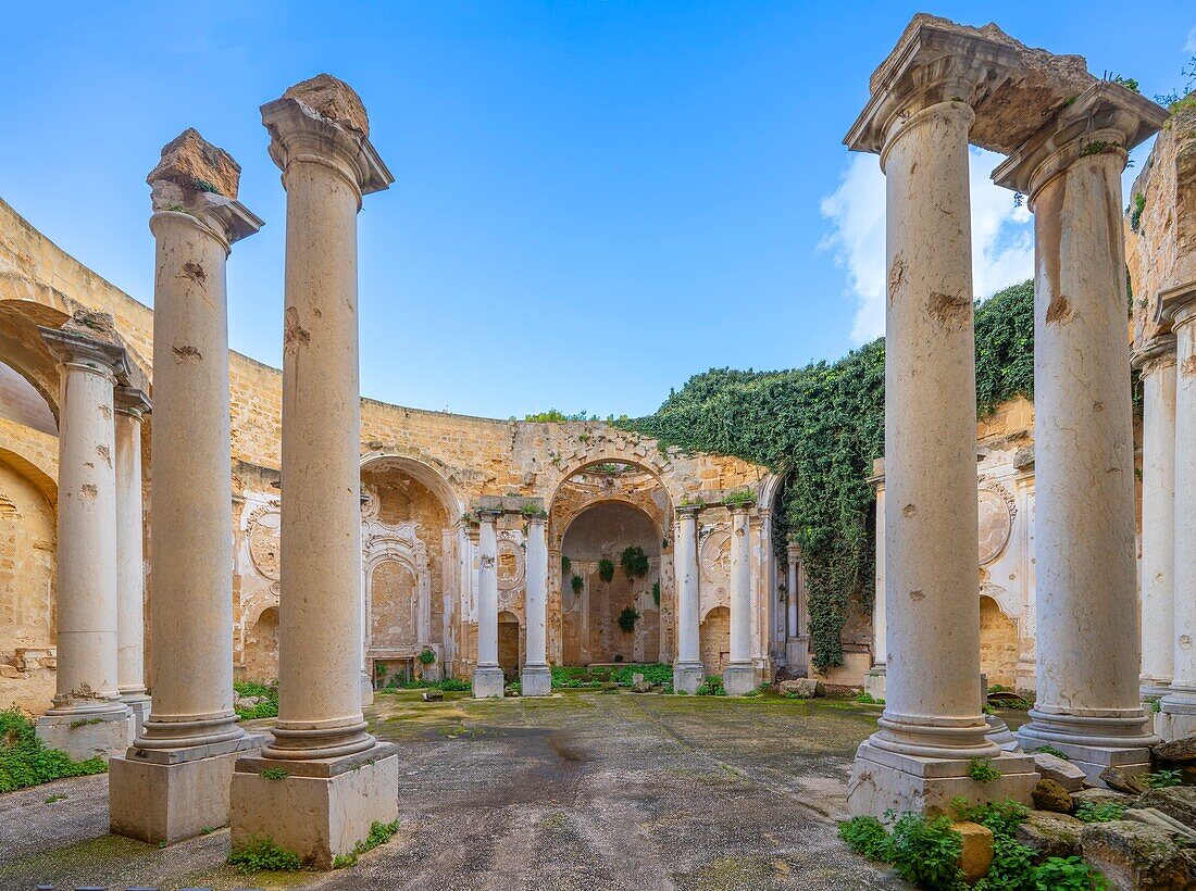 Remains of the Church of St. Ignatius, Mazara del Vallo, Trapani, Sicily, Italy, Mediterranean, Europe