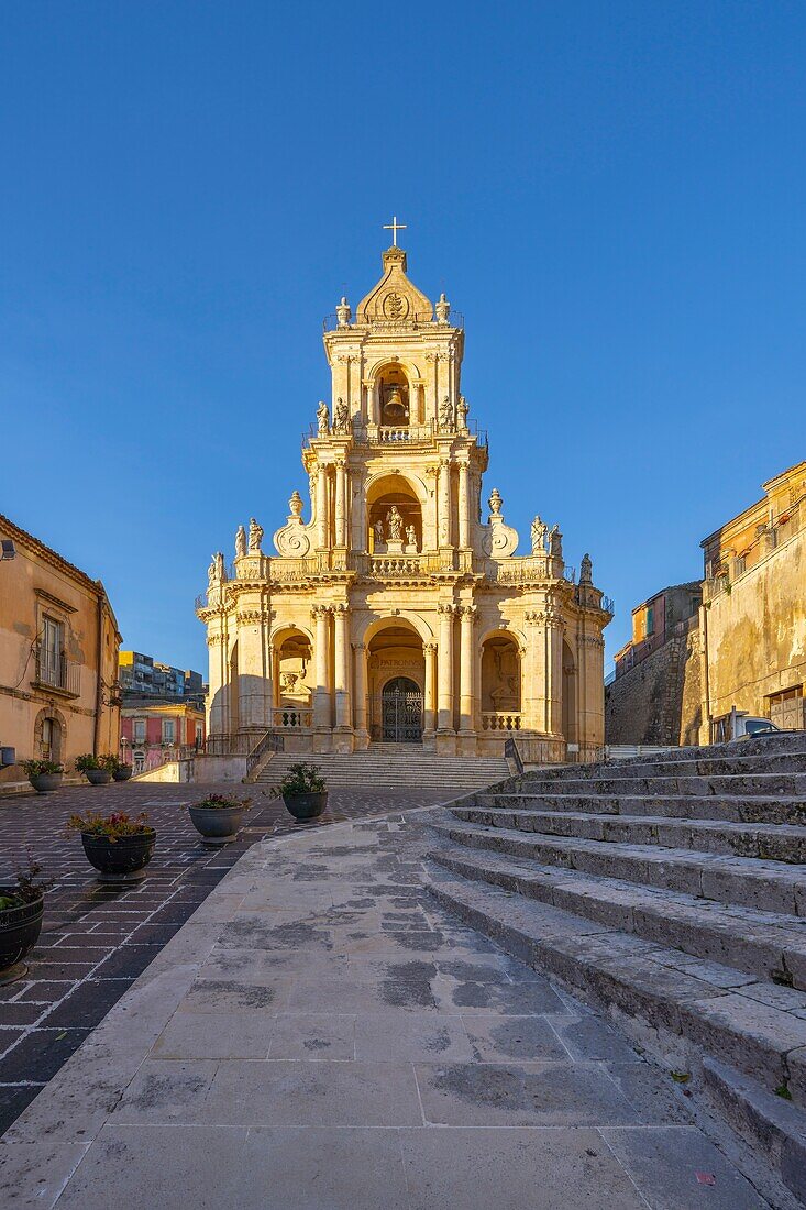 St. Paul's Basilica (Basilica di San Paolo), Palazzolo Acreide, Val di Noto, Siracusa, Sicily, Italy, Mediterranean, Europe