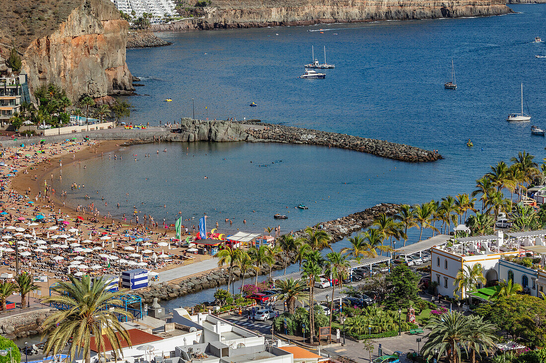 Beach of Puerto de Mogan, Gran Canaria, Canary Islands, Spain, Atlantic, Europe