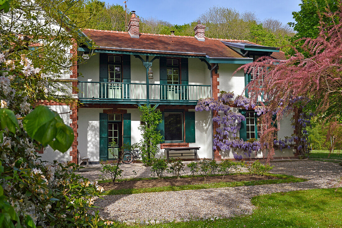 Villa La Guillette, die dem französischen Schriftsteller Guy de Maupassant gehörte, Etretat, Departement Seine-Maritime, Region Normandie, Frankreich, Europa