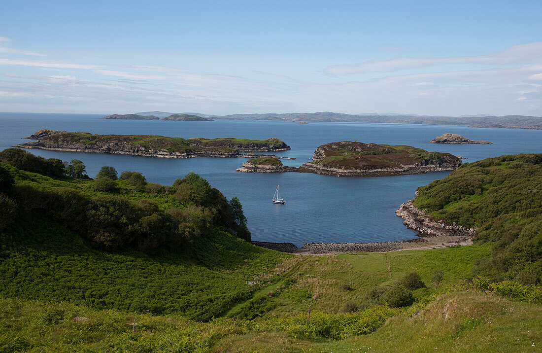 Clashnessie-Drumbeg Road, Assynt, Sutherland, Highlands, Schottland, Vereinigtes Königreich, Europa