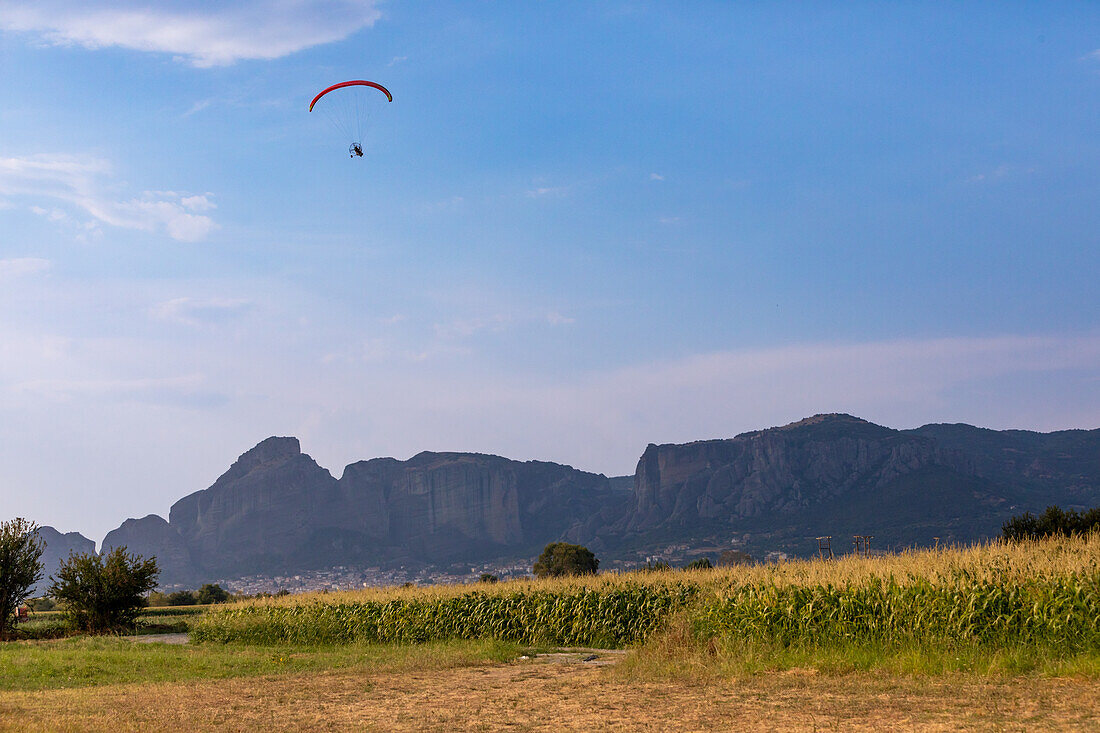 Paramotor flights from the company Meteora Fly Adventures, Thessaly, Greece, Europe