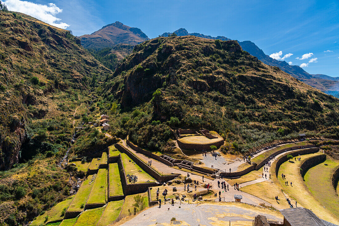 Archäologische Stätte von Pisaq (Pisac), UNESCO-Weltkulturerbe, Pisaq, Heiliges Tal, Provinz Urubamba, Region Cusco (Cuzco), Peru, Südamerika