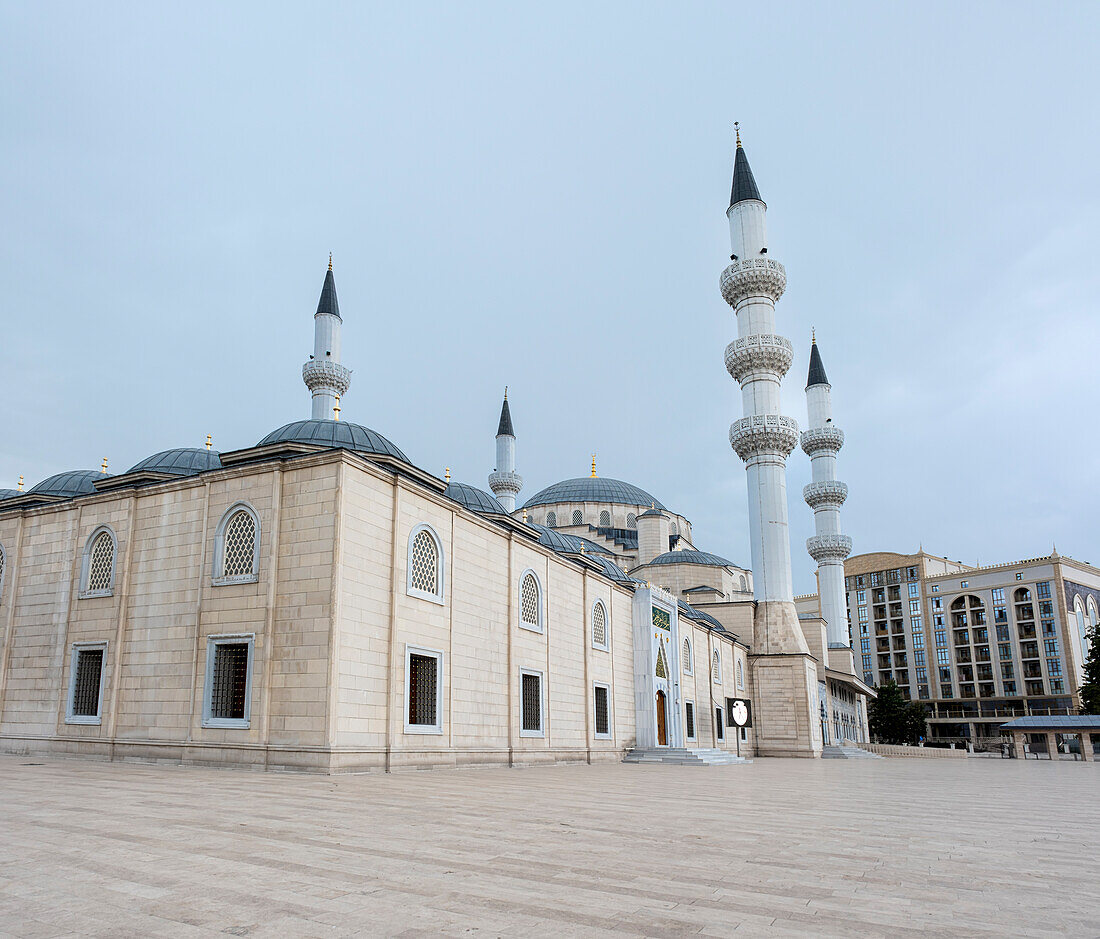 Bishkek Central Mosque with four minarets, one of largest in Central Asia, Kyrgyzstan, Central Asia, Asia