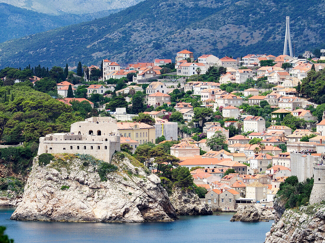 Dubrovnik from Lokrum, Croatia, Europe