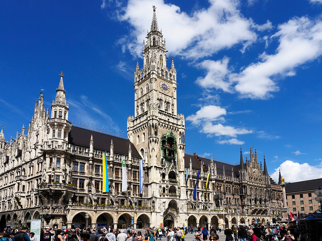 Das Neue Rathaus am Marienplatz, München, Bayern, Deutschland, Europa