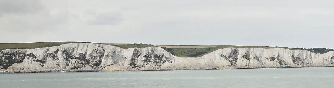 Panorama der White Cliffs, Dover, Kent, England, Vereinigtes Königreich, Europa