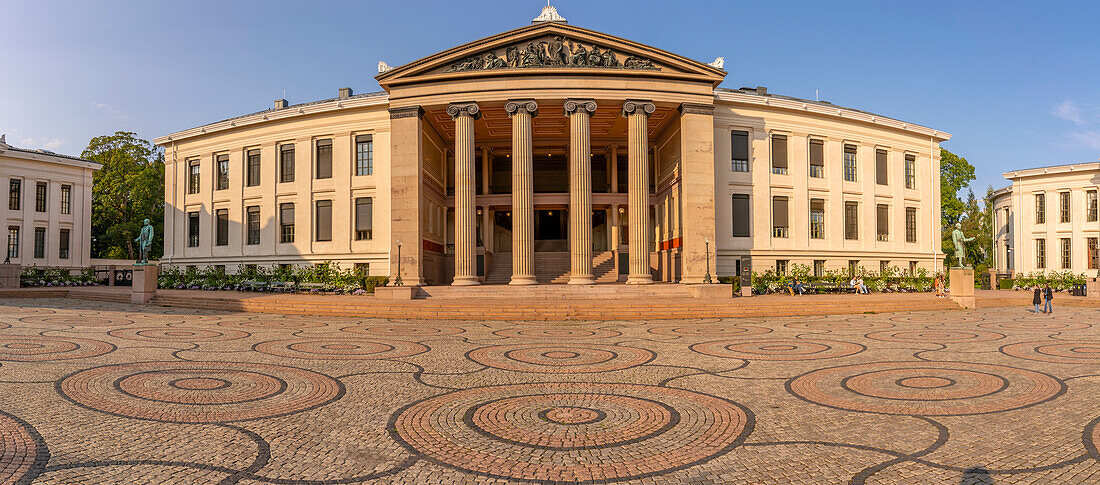 View of Domus Media in University Square, Oslo, Norway, Scandinavia, Europe