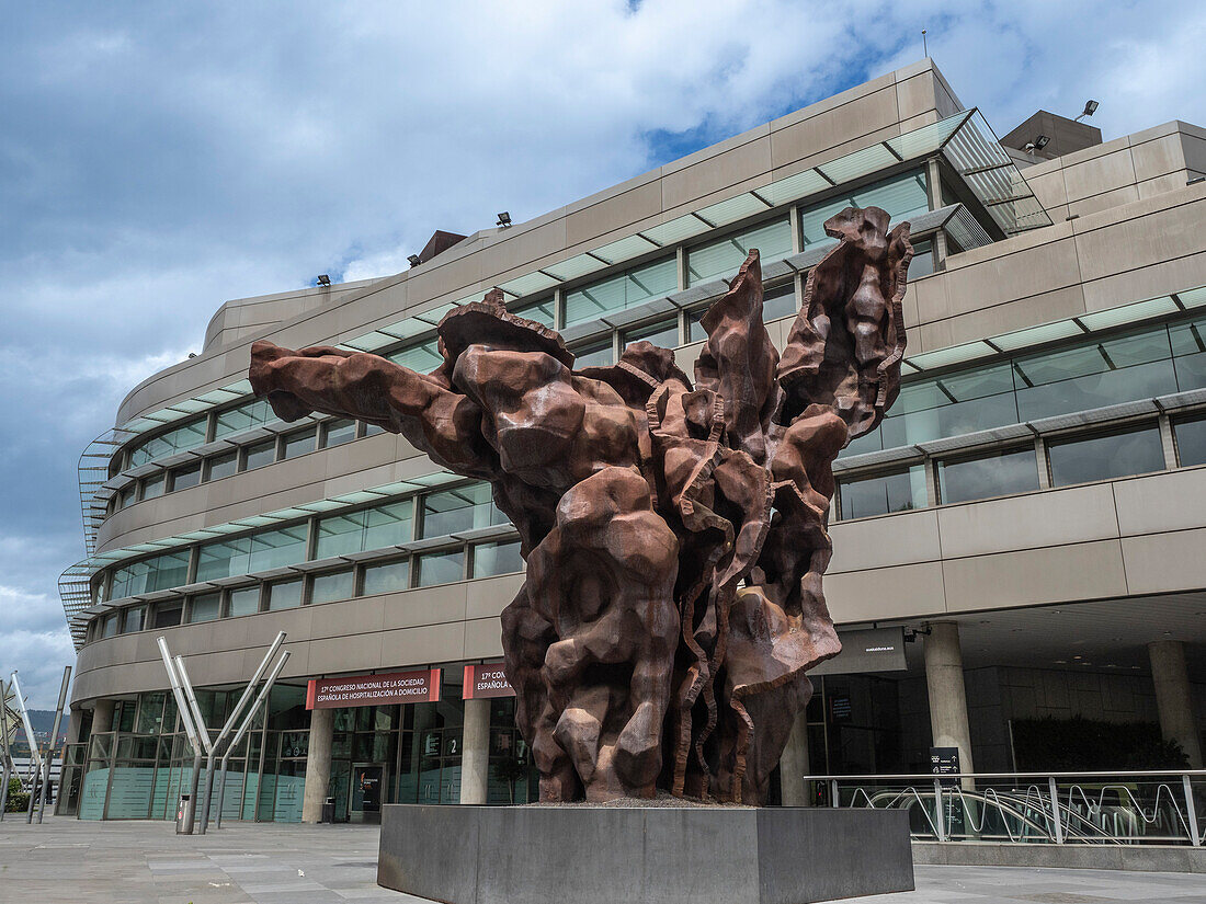 Dodecathlos, a sculpture by Vicente Larrea, Euskalduna Conference Centre and Concert Hall, Bilbao, Basque Country, Spain, Europe