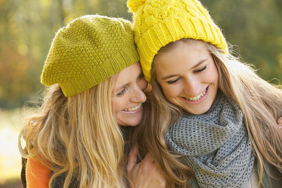 Portrait of Mother and Daughter Smiling