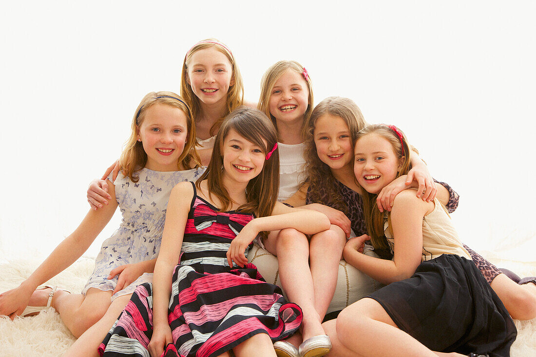 Portrait of Group of Young Girls