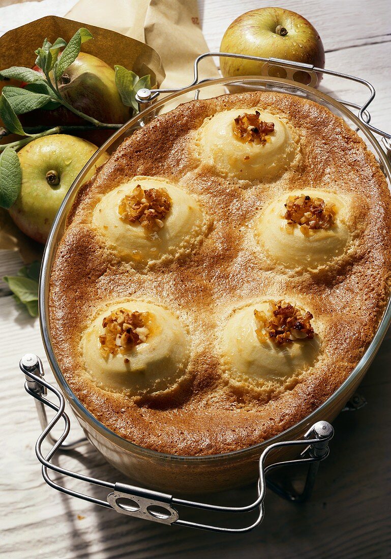 Baked Apples in Almond Biscuit