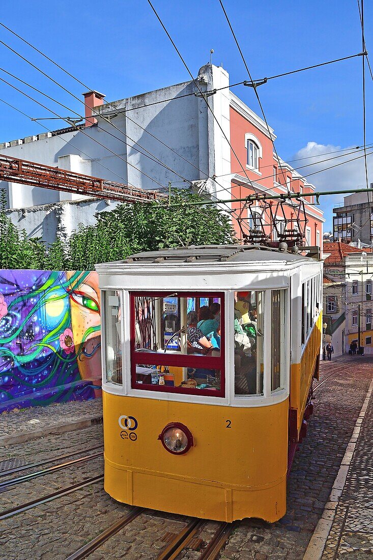 Portugal, Lissabon, Bairo Alto, Standseilbahn