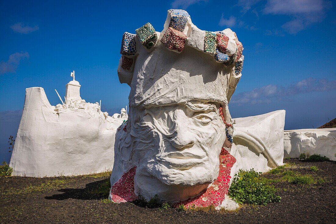 Spain, Canary Islands, El Hierro Island, Valverde, island capital, plaster statues from the traditional Three Kings Christmas celebrations