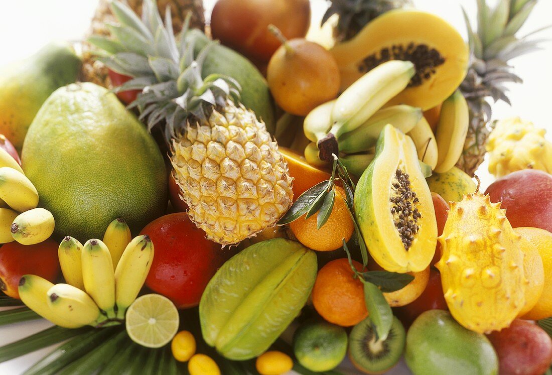 Lots of exotic fruits