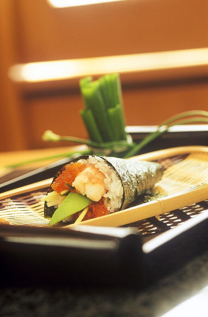 Ein Temaki-Sushi