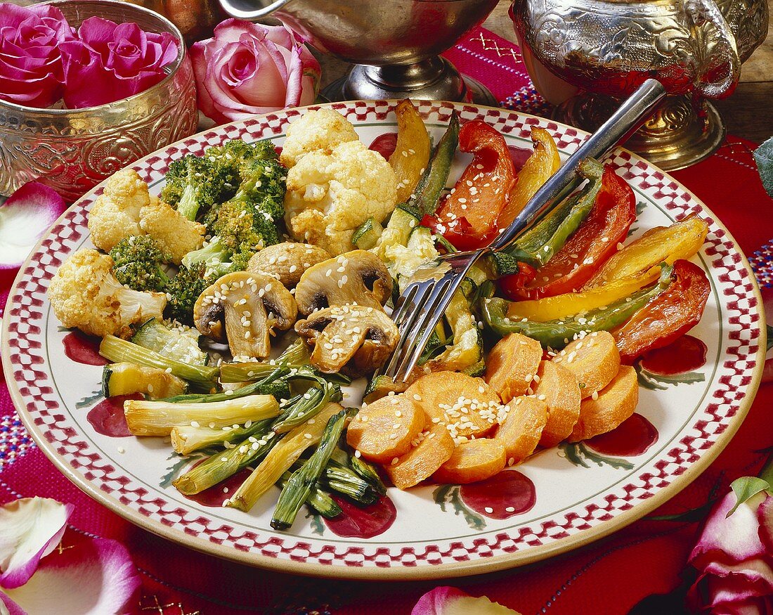 Middle Eastern vegetable platter