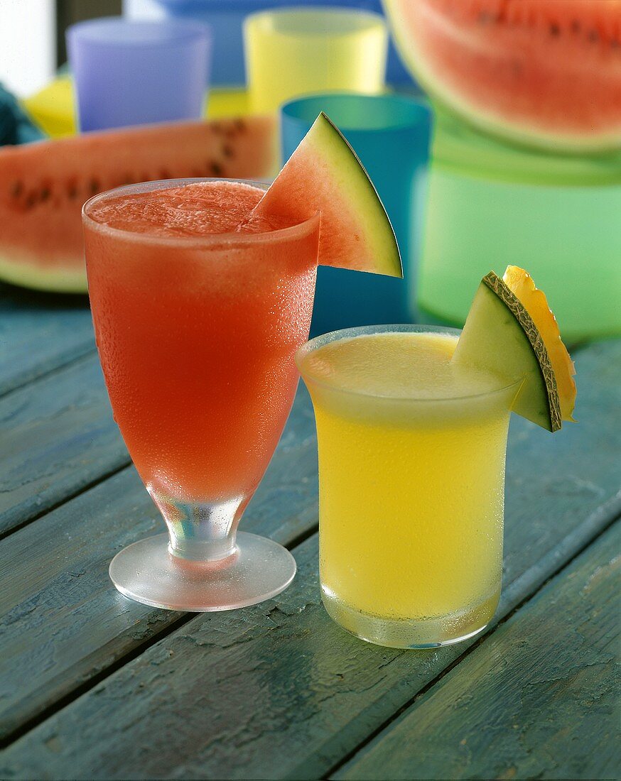 Watermelon and honeydew melon juice