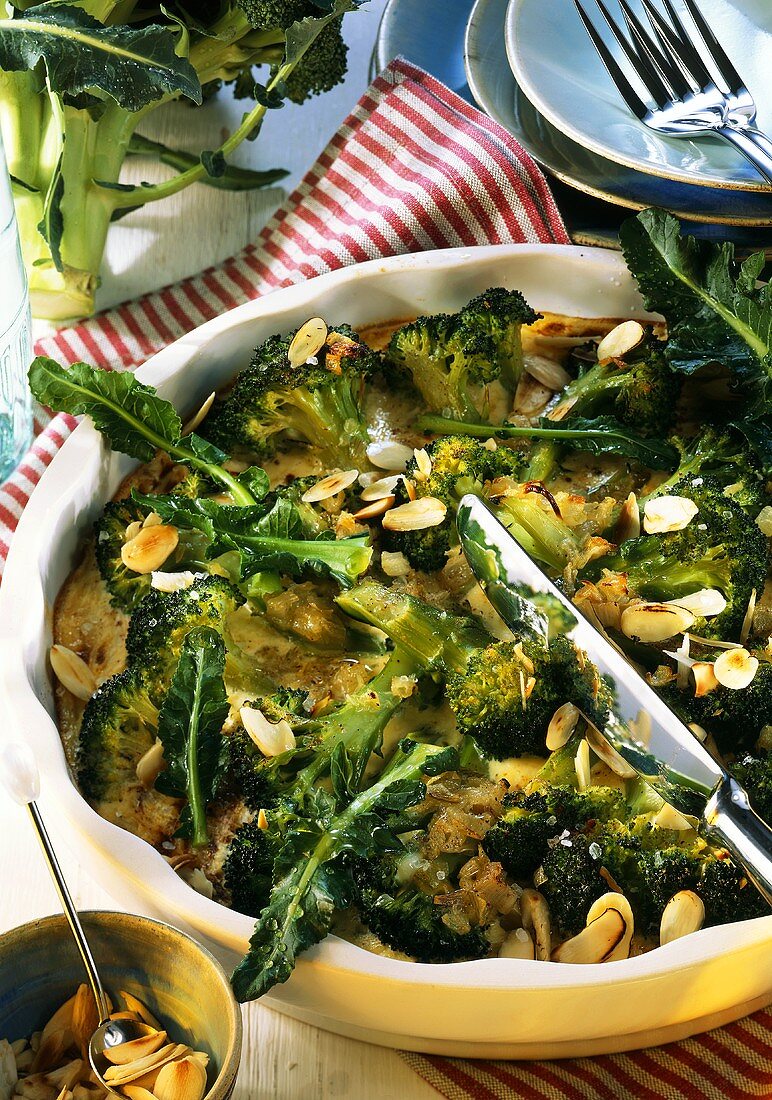 Broccoli pie in dish