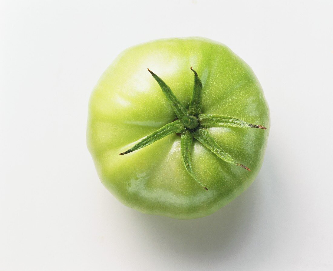 Green beefsteak tomato (from above)