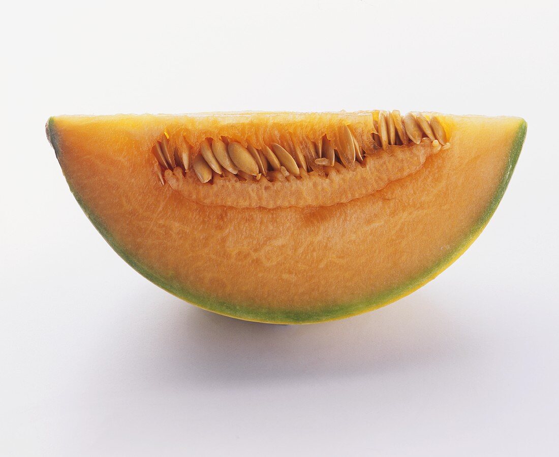 Charentais-Melonenspalte mit Kernen