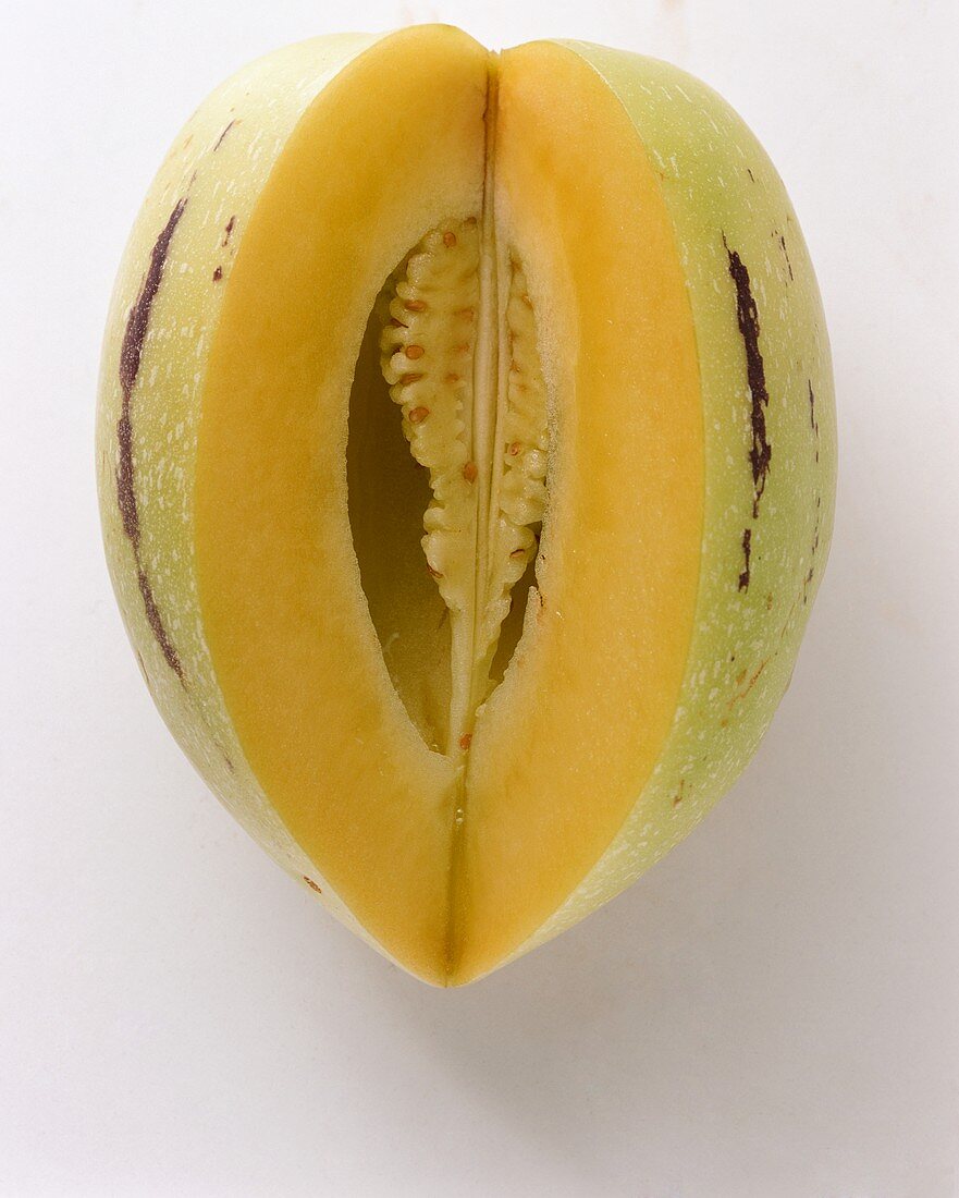 Pepinomelone, eine Spalte herausgeschnitten