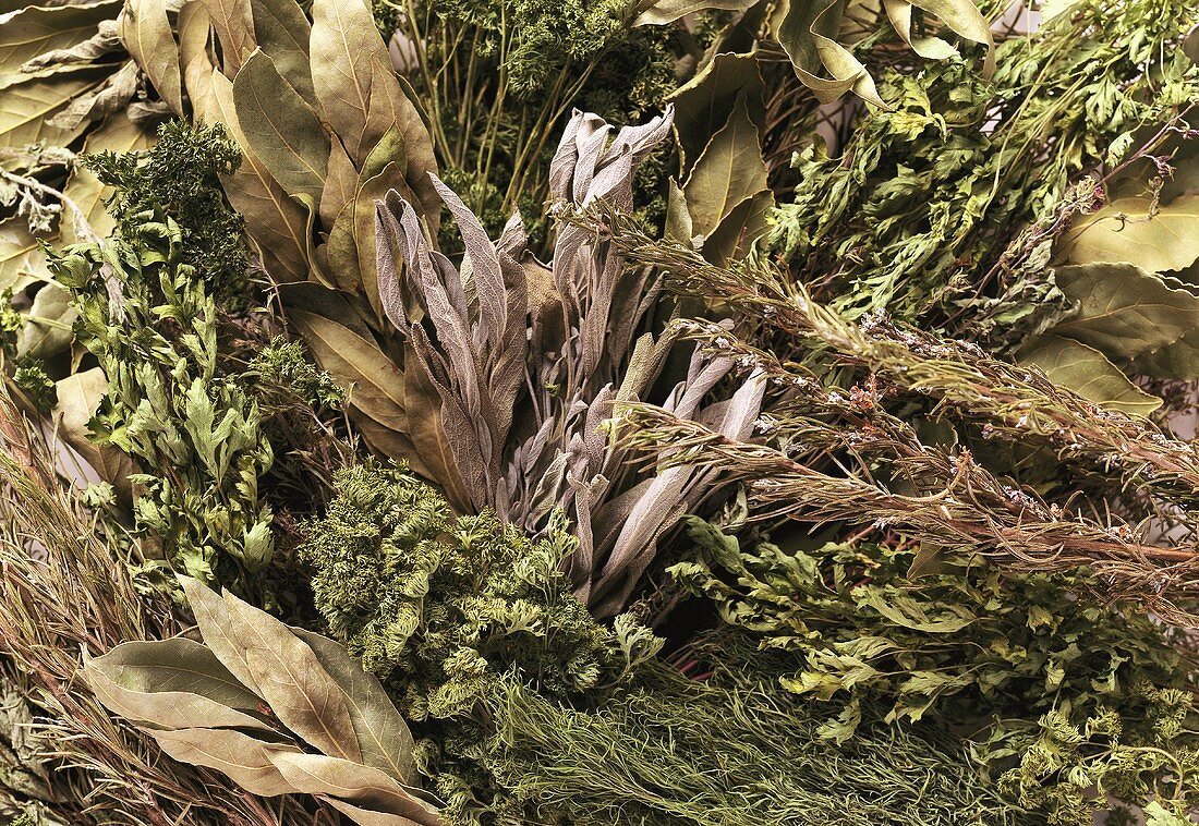 Close Up of Dried Herbs