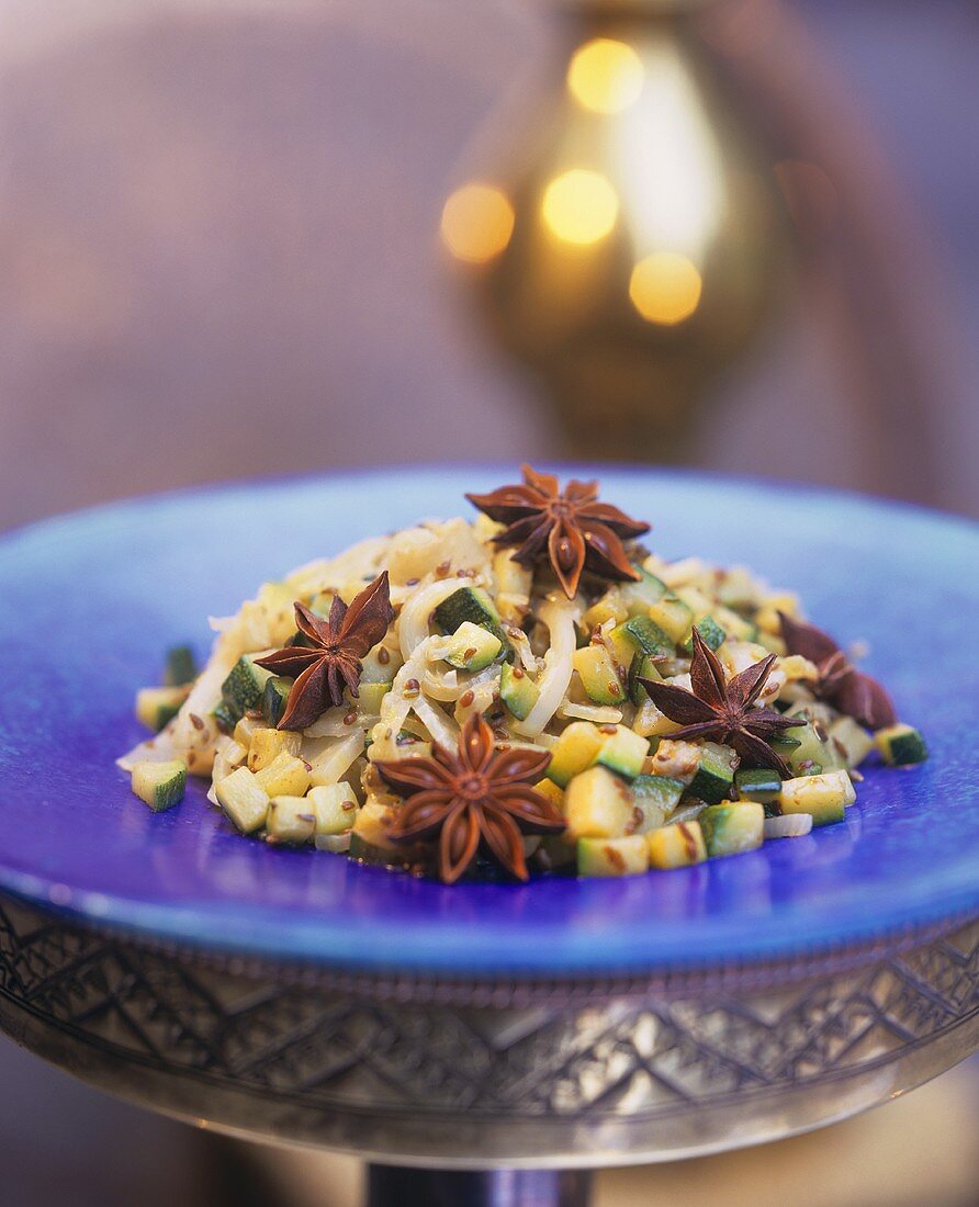 Moroccan fennel and courgette stew with aniseed