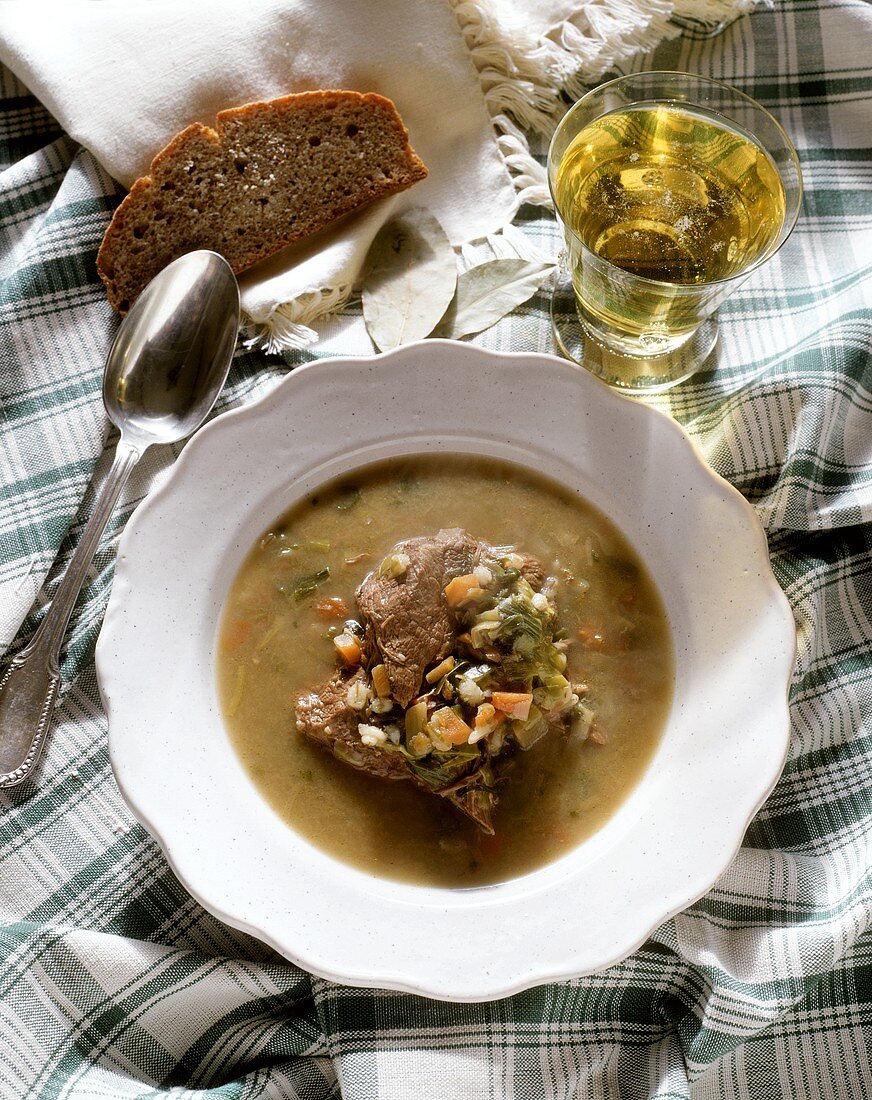 Beef soup from Ireland
