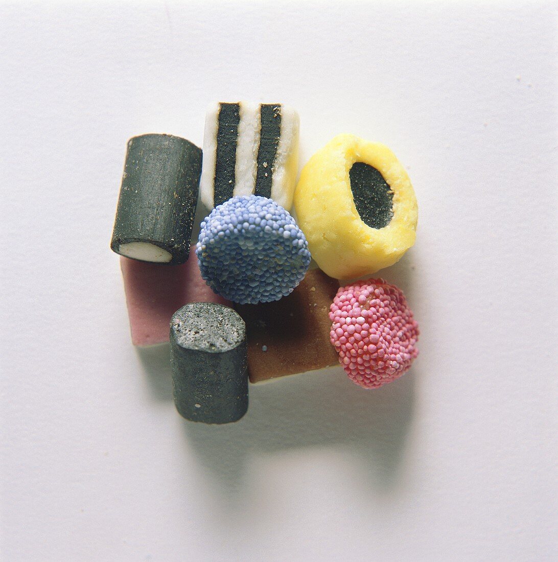 A heap of different sorts of liquorice & fruit pastilles